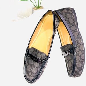 Coach loafer shoes. Good cond Sz 10. Blk & Gray
